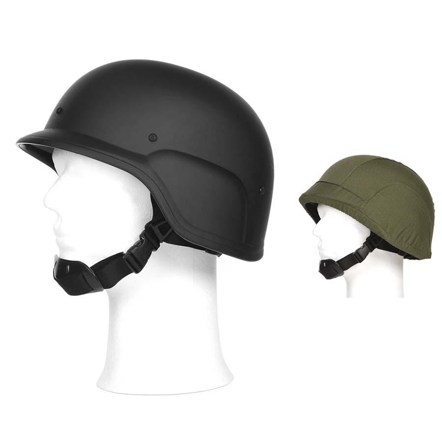 Legerhelm Zwart  (M88) Airsoft / Met Camouflage+ Groene + Desert Cover-3078-a